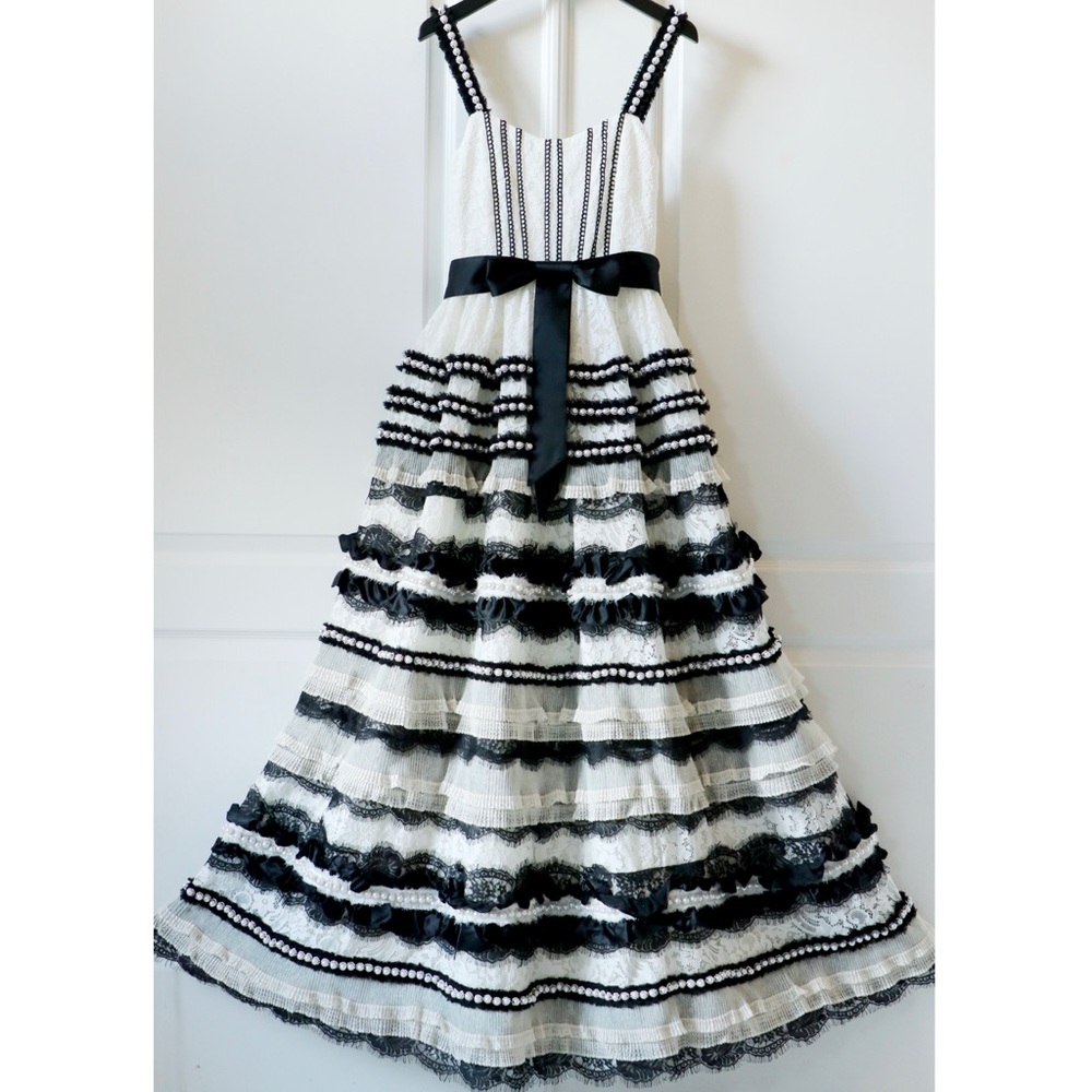 ALICE + OLIVIA DENITA BUSTIER RUFFLE GOWN - Picture 14 of 17